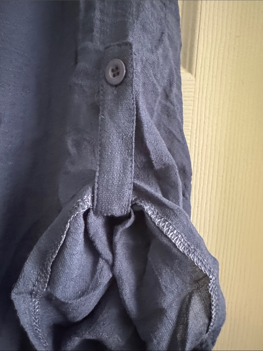 Beach Coverup, Swim Coverup - Long Navy Button-Front Women's - Extra Large XL - Picture 3 of 5